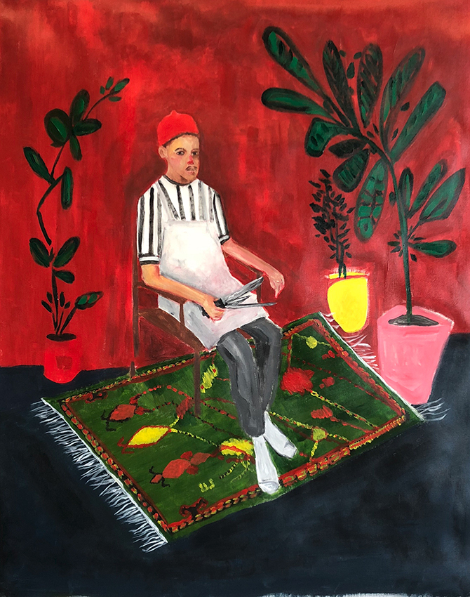 Anuar  Khalifi - Baba the butcher and gardener, 2019