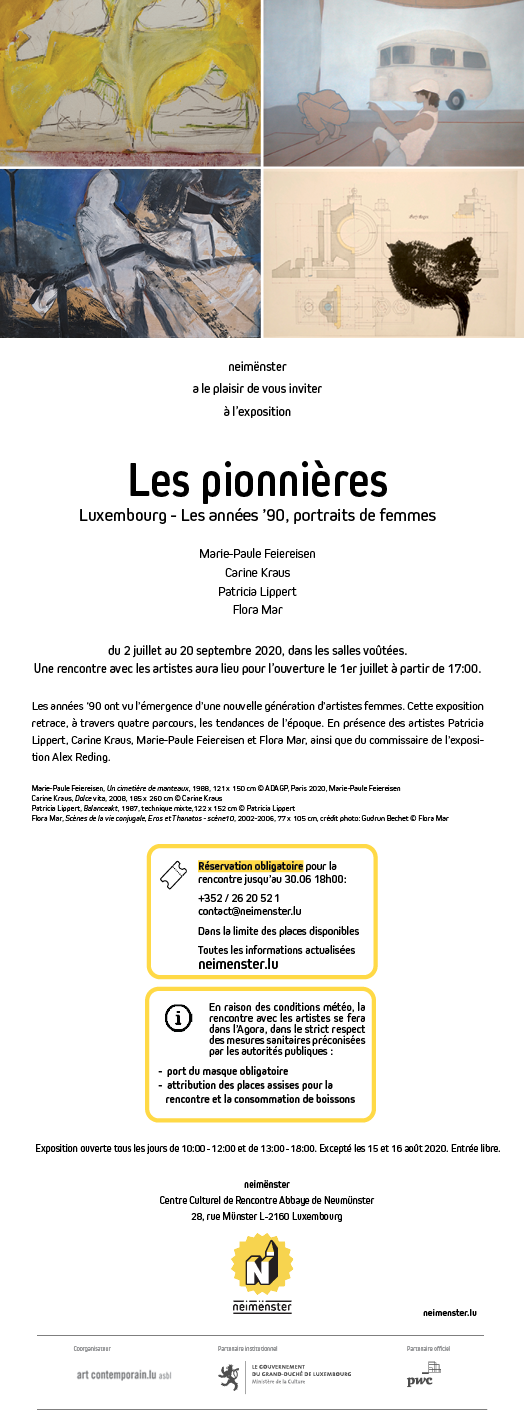 Exposition "Les Pionnières" avec Marie-Paule Feiereisen, Carine Kraus, Flora Mar, Patricia Lippert